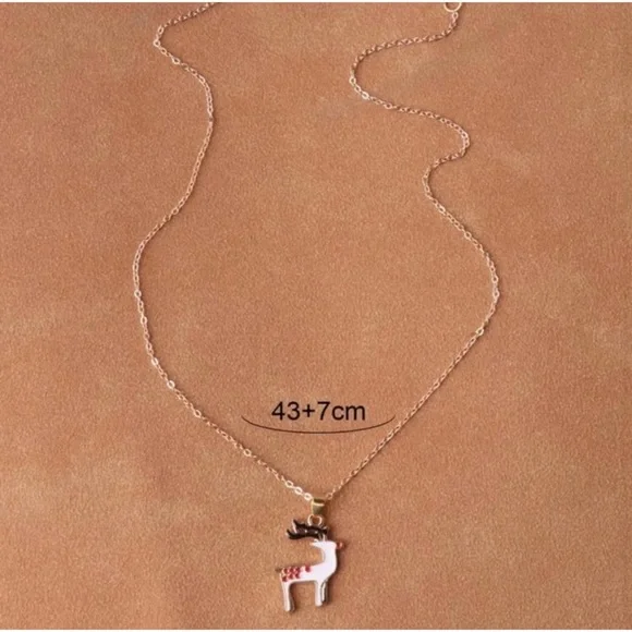 3 total- Christmas Reindeer Necklace - Picture 2 of 3